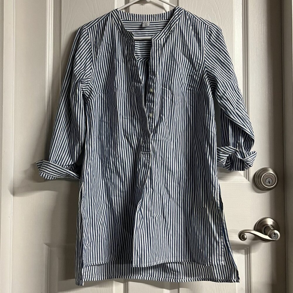 Blue Striped Tunic Shirt